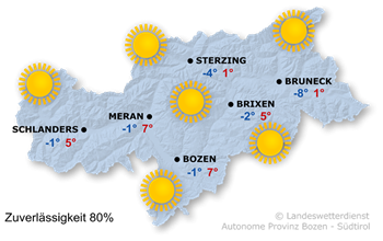 Vorhersage für heute, 21.12.2024