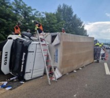 Umgekippter Lkw