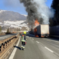 Lkw in Vollbrand