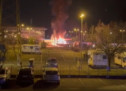 Camper in Flammen