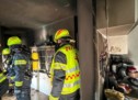 Wohnung in Flammen