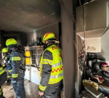 Wohnung in Flammen