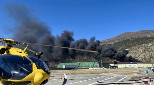 Großbrand in Obstgenossenschaft