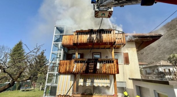 Wohnung in Flammen